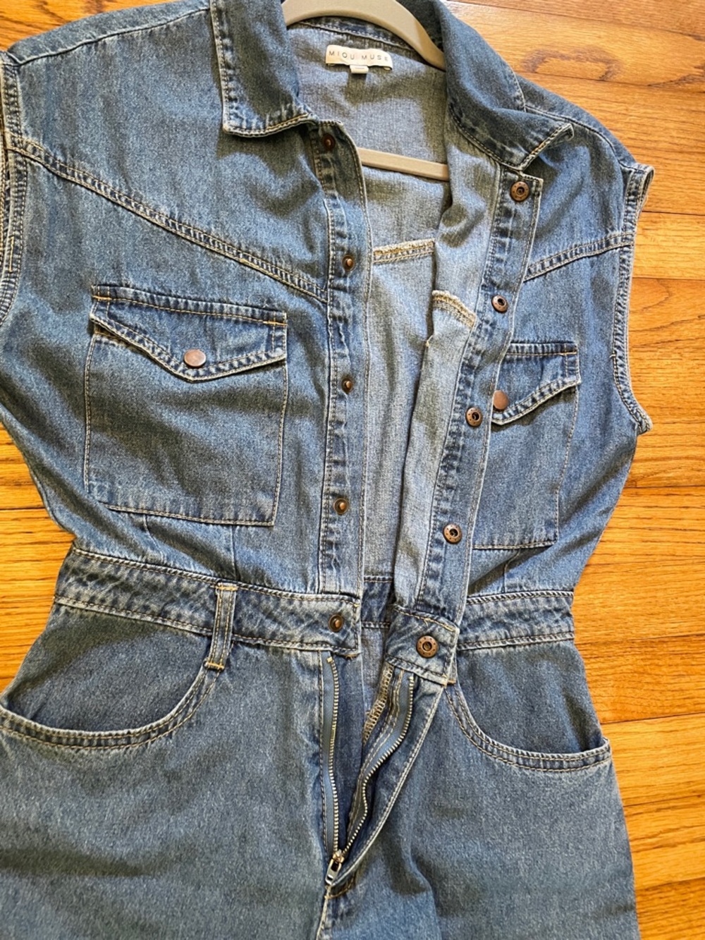 Madewell Denim Sleeveless Jumpsuit - Blue - Picture 10 of 11